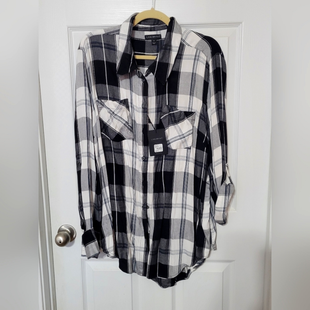 Lane Bryant Black/White Plaid